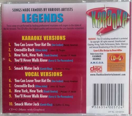 Karaoke Legends cd