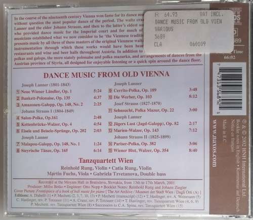 Dance music from Old Vienna cd