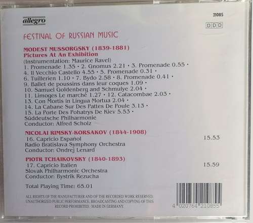 Festival of Russian music cd