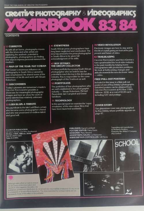 Creative photography and videographics yearbook 83/84 (magazine)