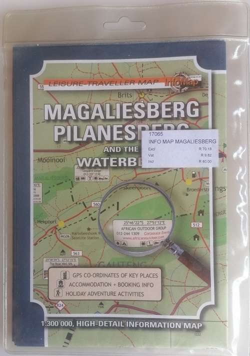 Magaliesberg, Pilanesberg and the Waterberg map
