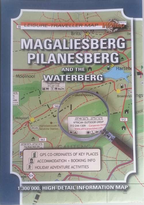 Magaliesberg, Pilanesberg and the Waterberg map