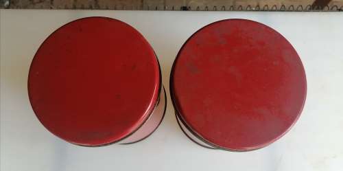 2 x Red tins