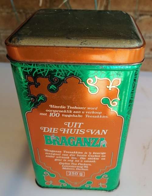 Vintage and rare Braganza tea bags tin