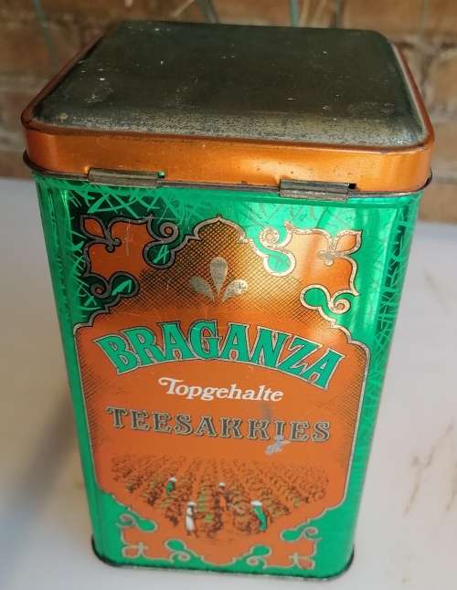 Vintage and rare Braganza tea bags tin