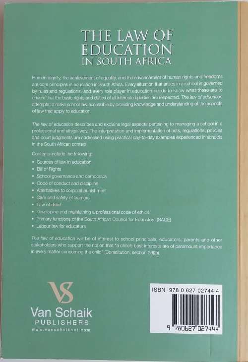 The law of education in South Africa