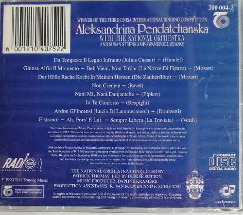 Aleksandrina Pendatchanska with the national orchestra cd