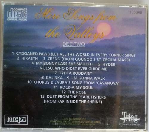 More songs from the valleys disc two (cd)