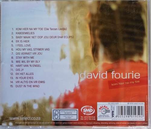 David Fourie - Kom hier na my toe cd
