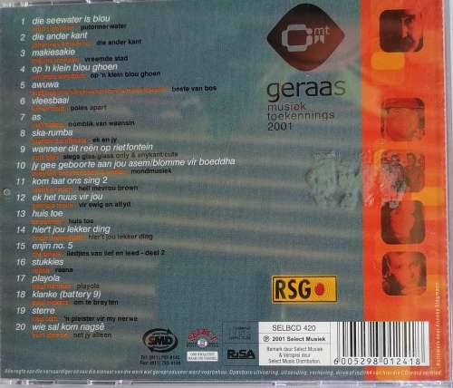 Geraas musiek toekennings 2001 cd