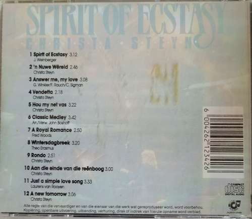 Christa Steyn - Spirit of ecstacy cd