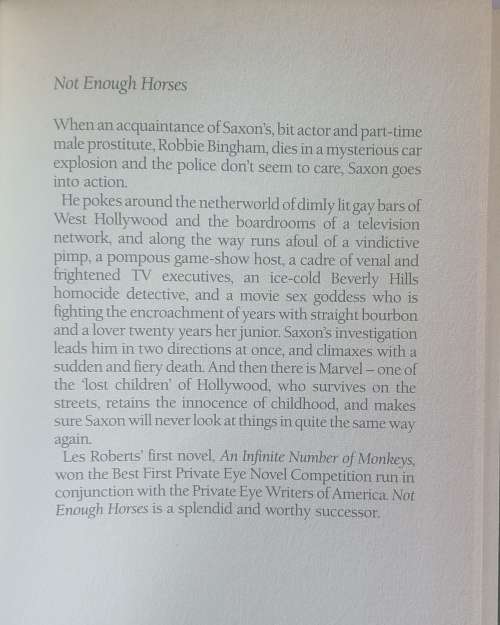 Not enough horses by Les Roberts