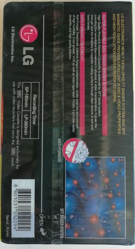 LG 180 blank video cassette *sealed*