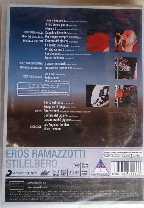 Eros Ramazzotti Stilelibero dvd *sealed*