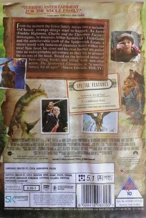 The Spiderwick chronicles dvd