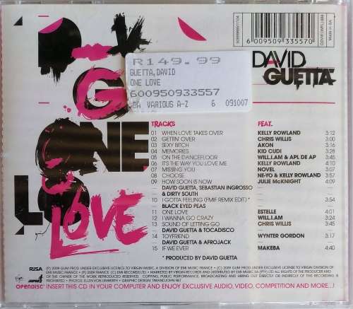 David Guetta - One love cd