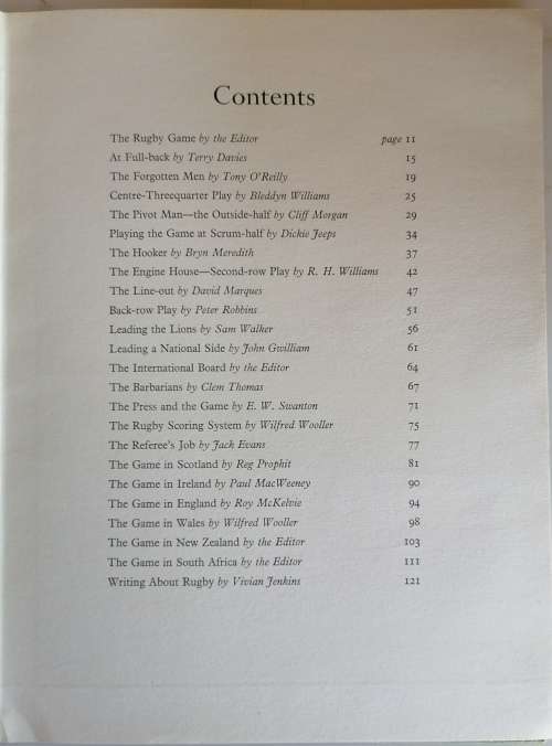 Bryan Thomas`s book of Rugger