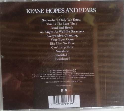 Keane - Hopes and fears cd