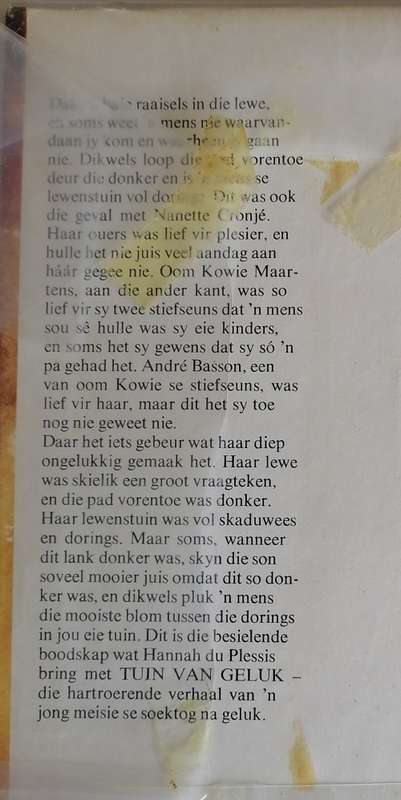 Tuin van geluk deur Hannah du Plessis