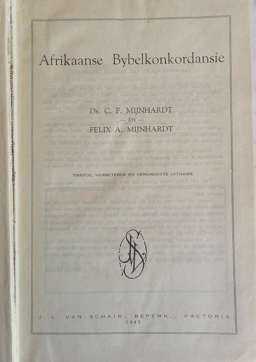 Afrikaanse Bybelkonkordansie 1945