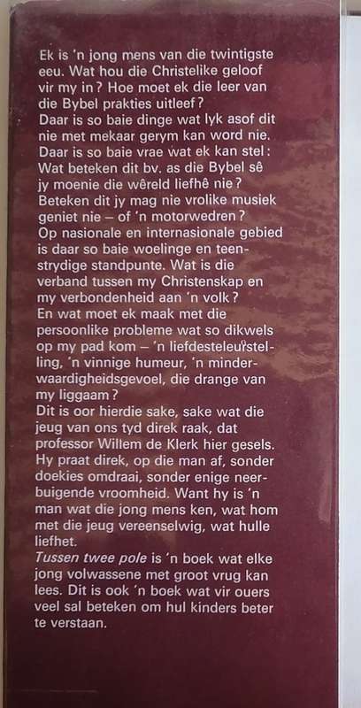 Tussen twee pole in gesprek met jongmense deur prof. Dr. WJ de Klerk