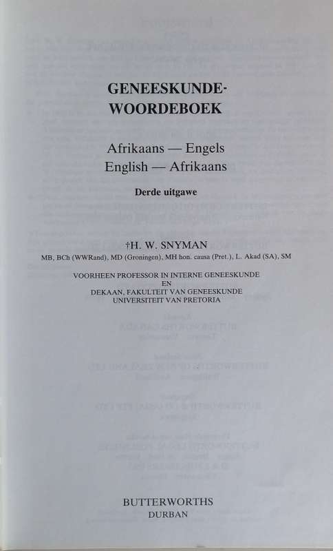 Geneeskunde woordeboek