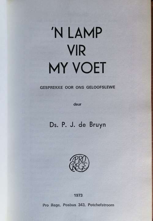 `n Lamp vir my voet deur ds PJ de Bruyn