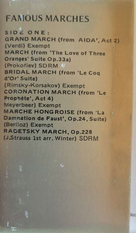 Famous marches tape