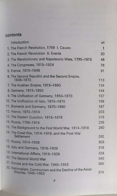 A history of modern Europe 1789-1970