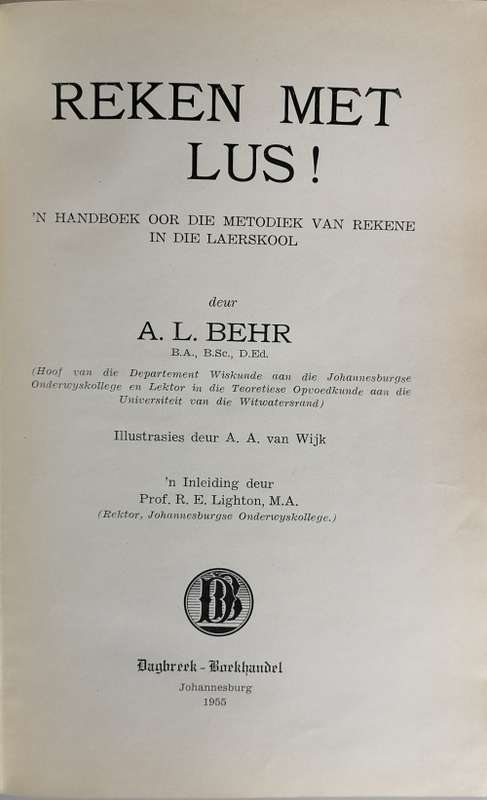 Reken met lus deur AL Behr 1955