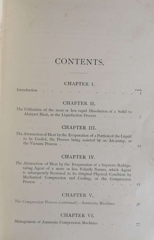Refrigerating and ice-making machinery by AJ Wallis-Tayler. Possibly printed in 1896