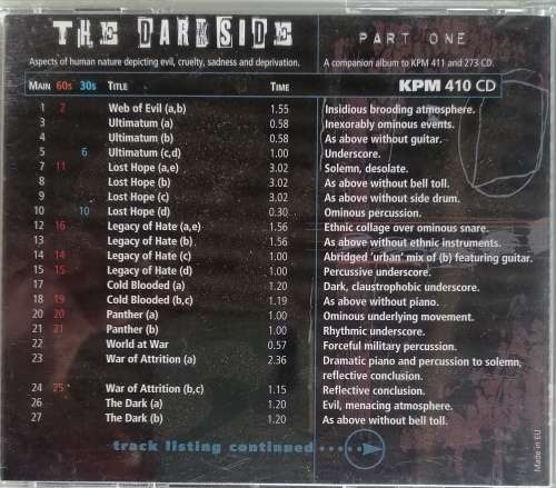 The Darkside Part One cd