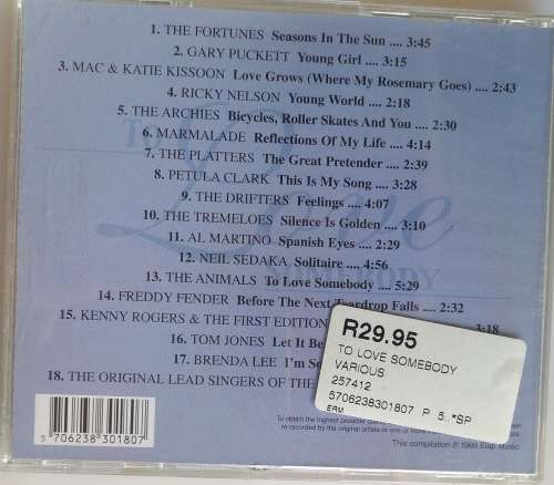 To love somebody cd