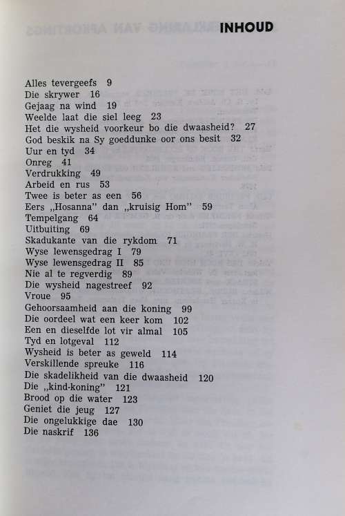 Die woorde van die prediker deur dr JH Kroeze