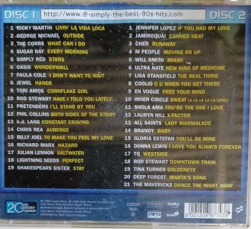 Simply the best 90s hits 2cd