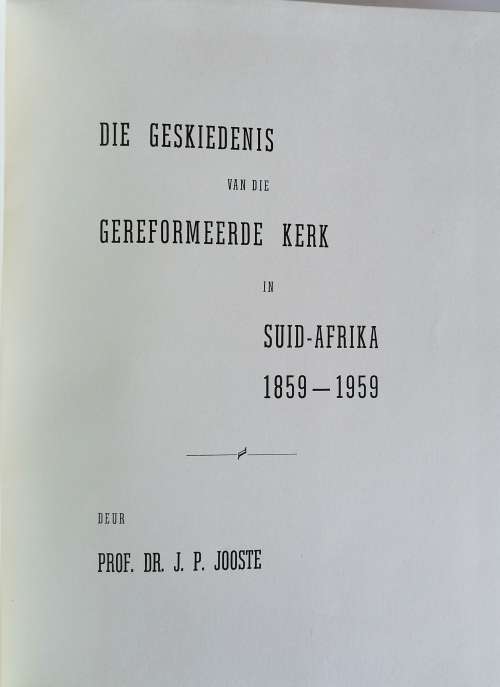 Die geskiedenis van die Gereformeerde Kerk in Suid-Afrika 1859-1959
