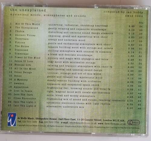 The unexplained cd