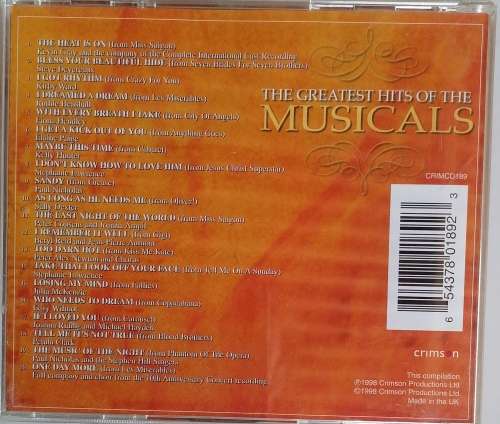 The greatest hits of the musicals cd
