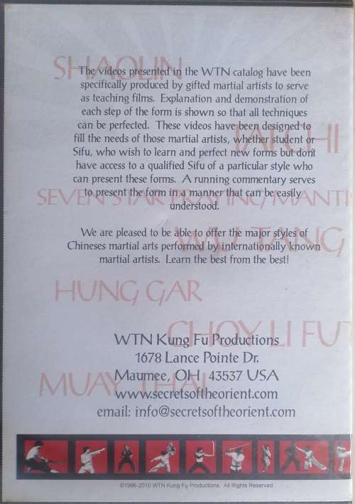 WTN Kung Fu Productions: SL 21 and SL 22 White Ape and White Crane dvd