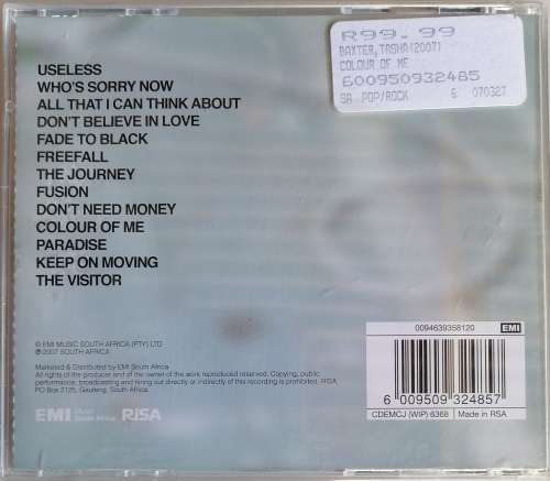 Tasha Baxter - Colour of me cd