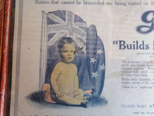 Glaxo 1914 framed add
