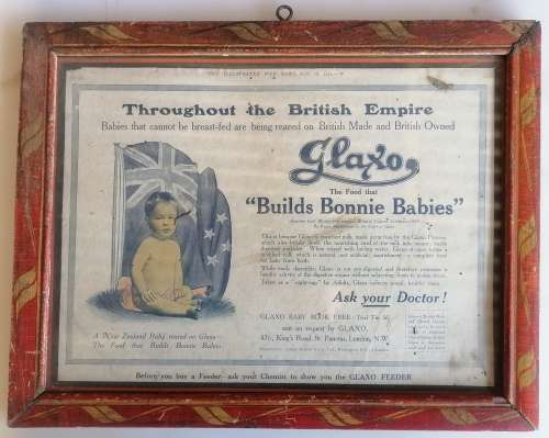 Glaxo 1914 framed add