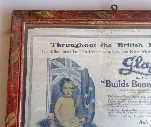Glaxo 1914 framed add