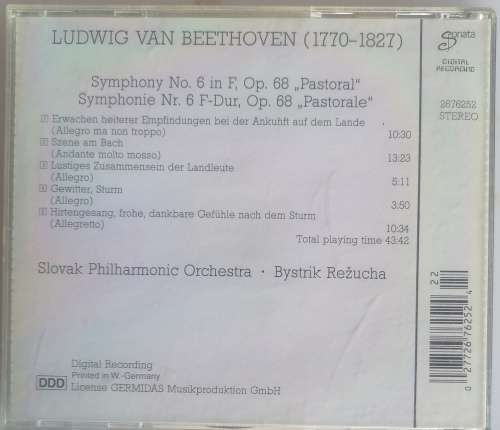 Ludwig van Beethoven Symphony no 6 cd