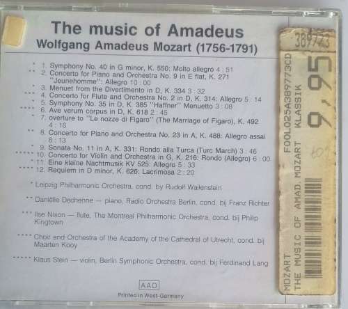 The music of Amadeus cd