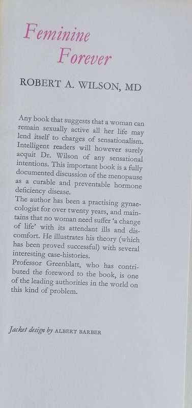 Feminine forever by Robert A Wilson