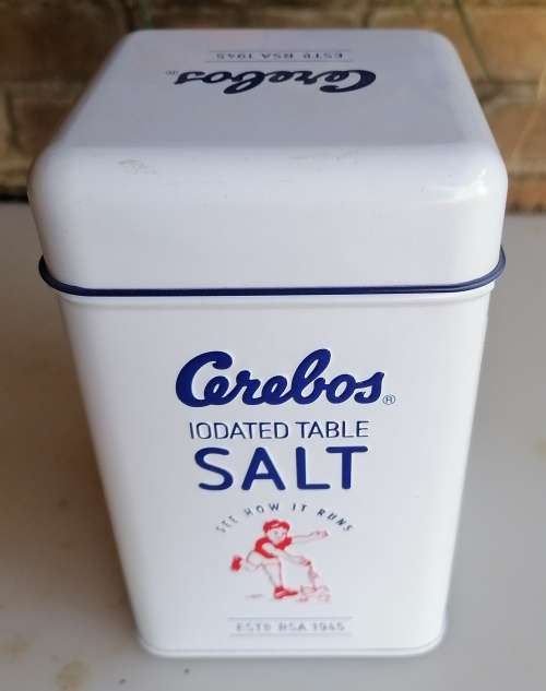 Cerebos salt tin