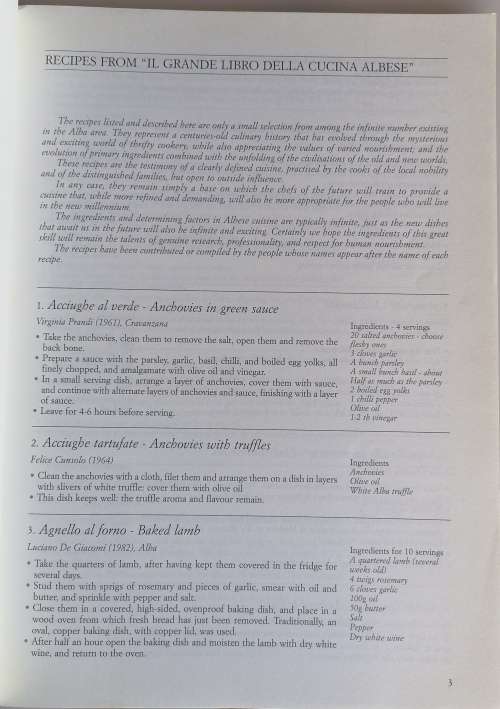 Recipes and menus from the great albese cookery book