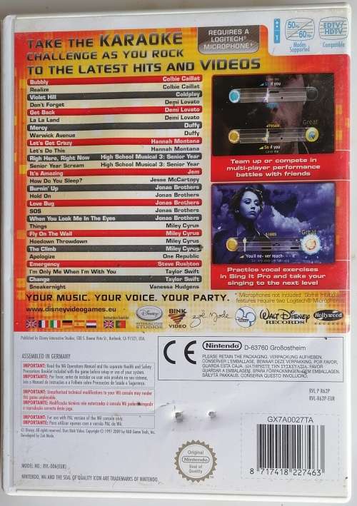 Wii Disney sing it Pop hits