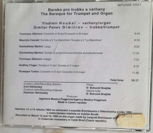 The Baroque of trumpet and organ cd